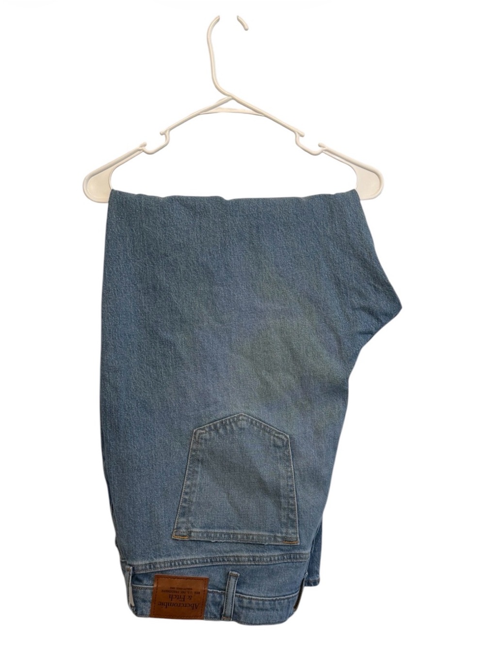 Abercrombie & Fitch Light Blue Denim Jeans with Leather Patch 40w 30l